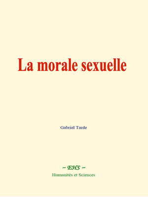 cover image of La morale sexuelle
